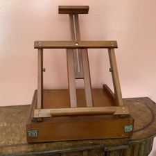 Wood Easel Table-Top Model Adjustable Portable With Double Drawer Handle