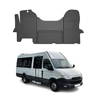 Omac Gummi FußMatten FüR Iveco Daily 2006-2014 Automatten Gummi Schwarz 3Tlg