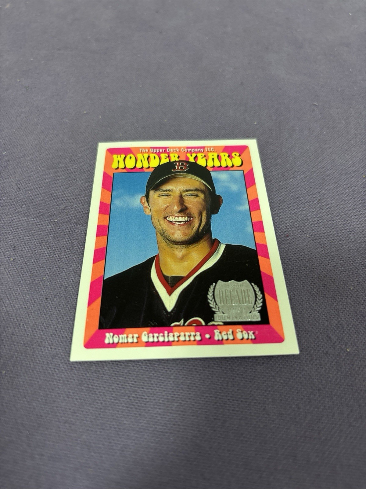 1998 Upper Deck Wonder Years Nomar Garciaparra WY8 356/2000 Red Sox Insert