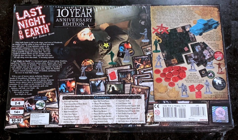 Last Night on Earth LNoE 10 Anos Aniversário 10ª Edição Limitada - Novo - Selado - Imagem 2 de 4