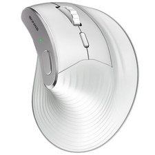 Wireless Vertical Mouse Ergonomic Bluetooth 2.4G 7 Buttons 4 DPI White PC Mac