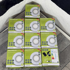Luceco Fixed Down Light Gloss White GU1 50W Lock Ring Finish NEW EDLGUFWH