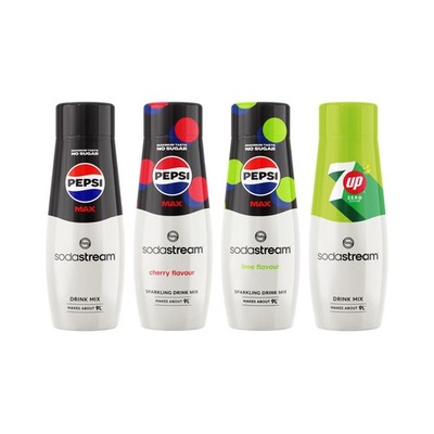 Sirup Mischpackung, Pepsi MAX, Kirsche, Limette & 7UP Zero Fizzy Water