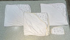 Vintage Gerber Baby 3 Hooded Bath Towels & Washcloth Set