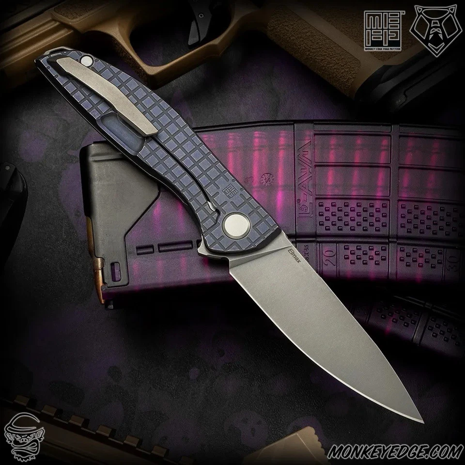 Shirogorov Knives Neon Zero Monkey Edge Frag Purple Edition Brand New - Image 4 of 4