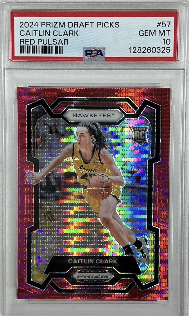 2024 Prizm Draft Picks Caitlin Clark Red Pulsar /299 PSA 10 #57