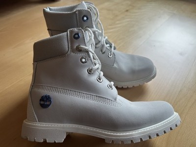 Timberland Premium Boot - Gr. 7/40 - weiß mit Silber - Limited 