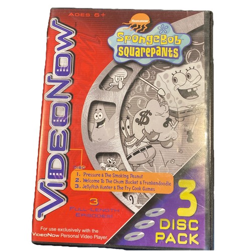 VideoNow Spongebob Squarepants 3 Disc Pack Ages 6+ Preowned