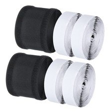 2Pcs Floor Cord Cover 9.84 Ft x 2.76" Grip Floor Cable Protector Black