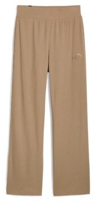 Puma- ESS Elevated Women's Long Pants in a ribbed, wide-leg style. Size MED