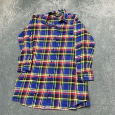 Lauren Ralph Lauren Flannel Nightgown Sleep Shirt Womens Large Multicolor Plaid