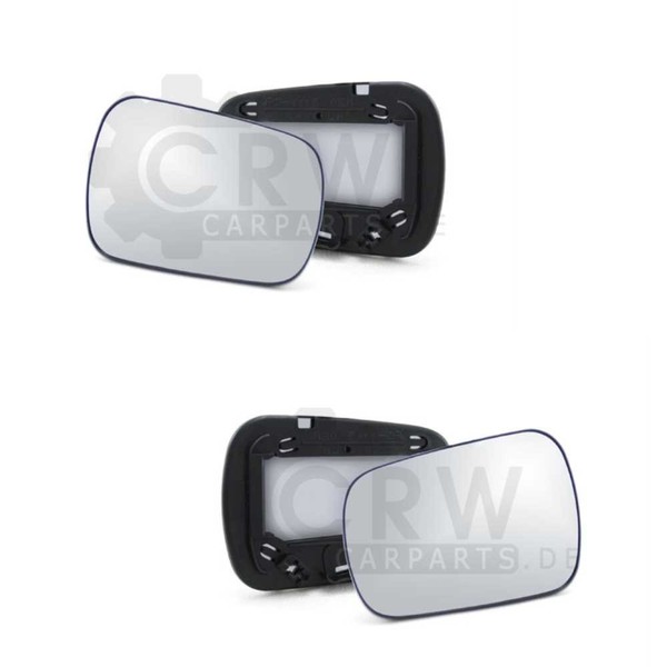 AußEnspiegel Ersatzglas Spiegelglas Set FüR Ford Fiesta 02 05/02- Konvex-image