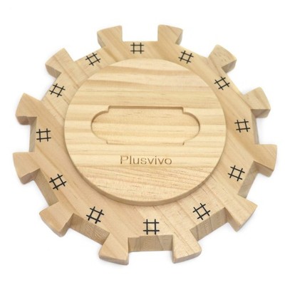 Dominoes Mexican Train Hub Up to 12 Players, Wooden Hub