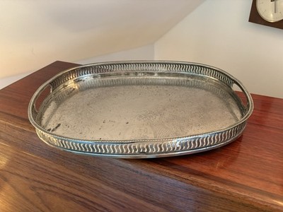 Vintage Cavalier Serviertablett England versilbert Silver Plated