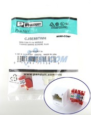 Panduit CJ5E88TWH TX-5e Cat5e Mini-Com Jack White STSI
