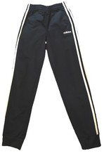 Adidas Blue With White Stripes Elastic Jogger Track Suit Pants Kids M 10/12