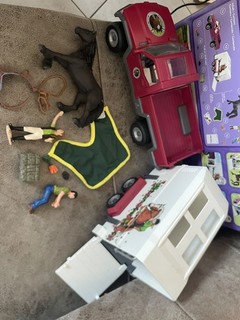 Schleich Horse Club mit Pferd Pick up und Hänger 42346 Set nicht vollständig