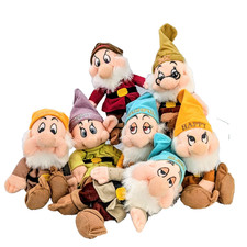 Disney Store Snow White and the Seven Dwarfs Plush Set of 7 8"