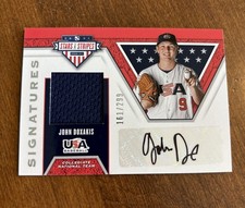 John Doxakis 2019 USA Baseball Stars Stripes Game Jersey Auto S-JD Rays A&M /299