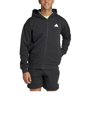  Kapuzen-Sweatshirt-Sportjacke HERREN Adidas Schwarz Future Icons Badge Of Spor