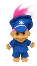 Police Cop Office Troll Doll Pink Hair Retro Vintage 5" Collectible Gift