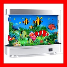 Thosolth Frutiger Aero Fish Lamp Aquarium Lamp, Marine Reef Fake Fish Tank