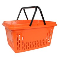 VK127= 2 EinkaufsköRbe Orange Mit 2 Griffe Einkaufskorb Tragekorb Verkaufskorb