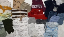 BABY BOY MIXED CLOTHING LOT Size 6 Mos Outfits Overalls Jeans 23 Pcs Name Brands