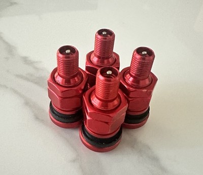 RAYS VOLK RACING RED FORGED ALUMINUM VALVE STEM WHEEL RIM UNIVERSAL JDM