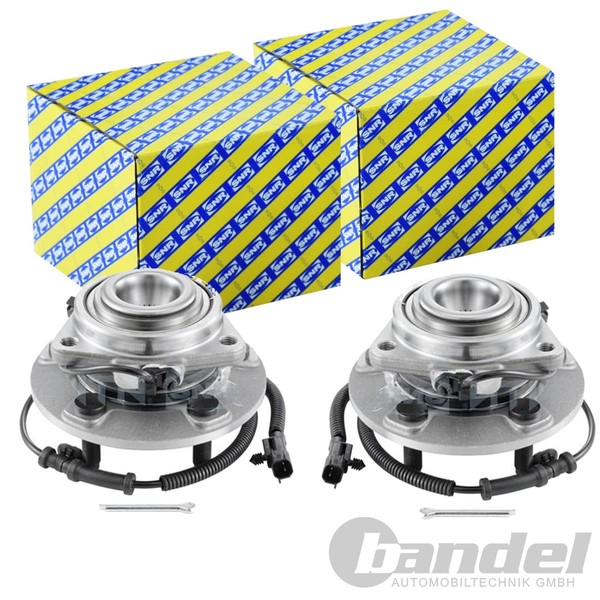 2X SNR RADLAGER-SATZ Vorne Passend FÜR Jeep Commander Grand Links+Rechts-image