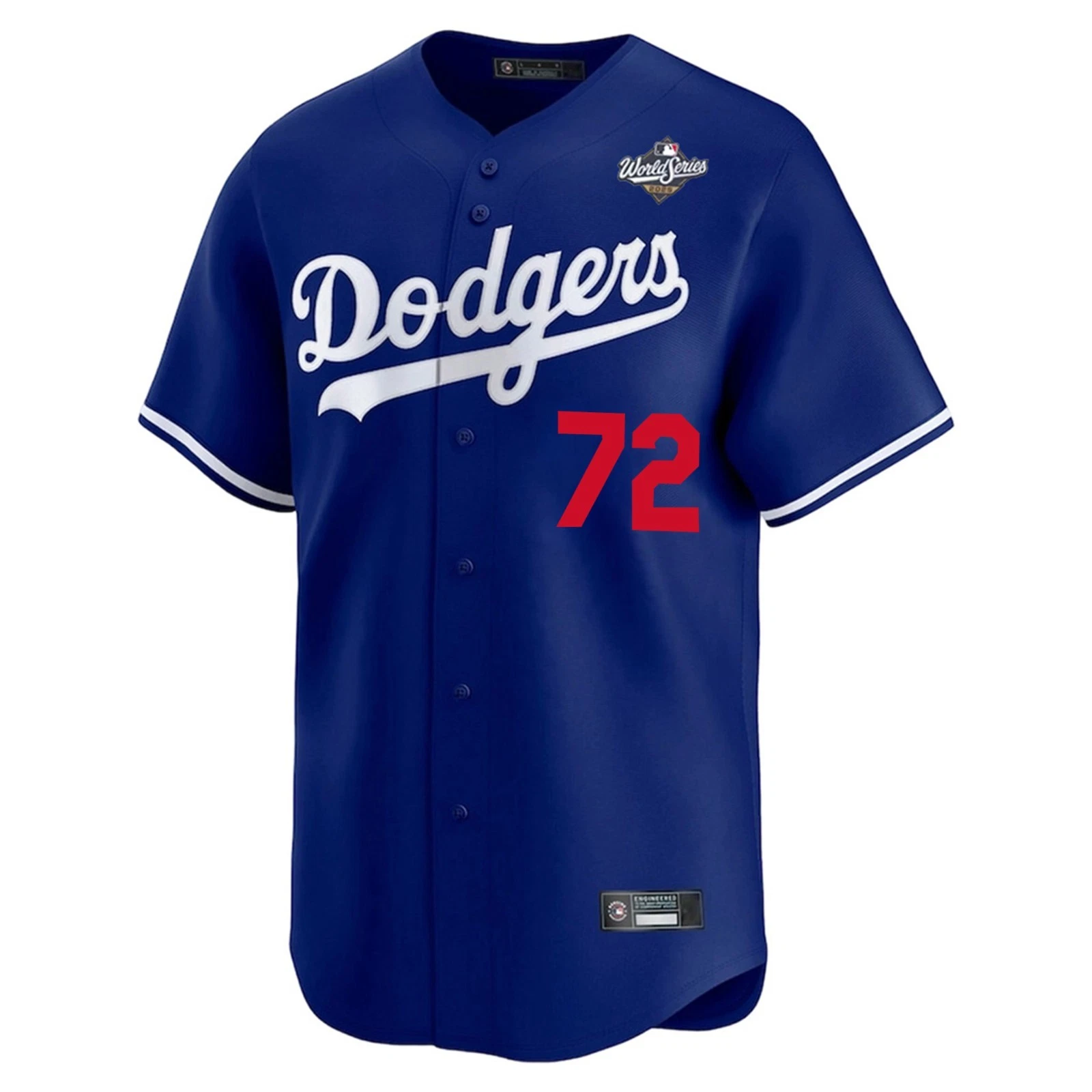 Men's Dodgers #72  Miguel Rojas 2025 World Series Home Replica Player Jersey