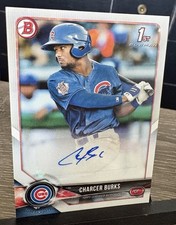 Charcer Burks 2018 Bowman Prospects Bowman 1st Auto Autograph Cubs