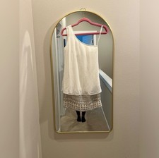 Hand beaded Adrianna papell white dress