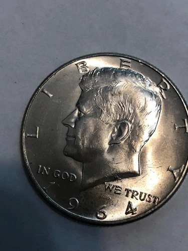 1964 Kennedy Silver Half Dollar, 90% Beautiful BU Condition See Pics