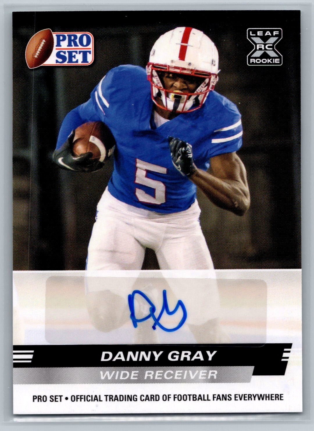 Leaf 2022 Pro Set Draft Danny Gray Rookie Autograph Football Card PSA-DG1