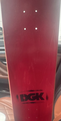 DGK Jason Mask Horror Skateboard Deck Black/Red Graphic Red Stain