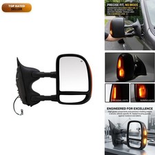Partsflow Power Heated Signal Side View Mirror For Ford F-250 F-350 F-450