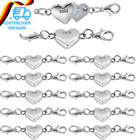 12 StüCk Herz Magnetverschluss Kette 925 Sterling Silber Armband Verschluss Magn
