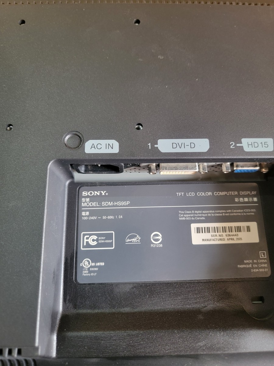 Sony SDM-HS95P/S LCD Monitor for sale online | eBay