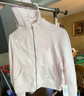 Liquid Energy Apparel Pink Full Zip Hoodie Women's XS/S Cotton Long Sleeve Brec 