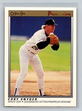 1991 O-Pee-Chee Premier #113 Cory Snyder Chicago White Sox Baseball Card