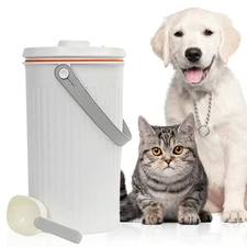 Automatic Monitor Vacuum Airtight Dry Dog Food Storage Container, Travel Pet ...