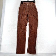 Vintage 80s Levis Womens 5 25x30 Brown Corduroy Talon 42 Zip Pants 1985