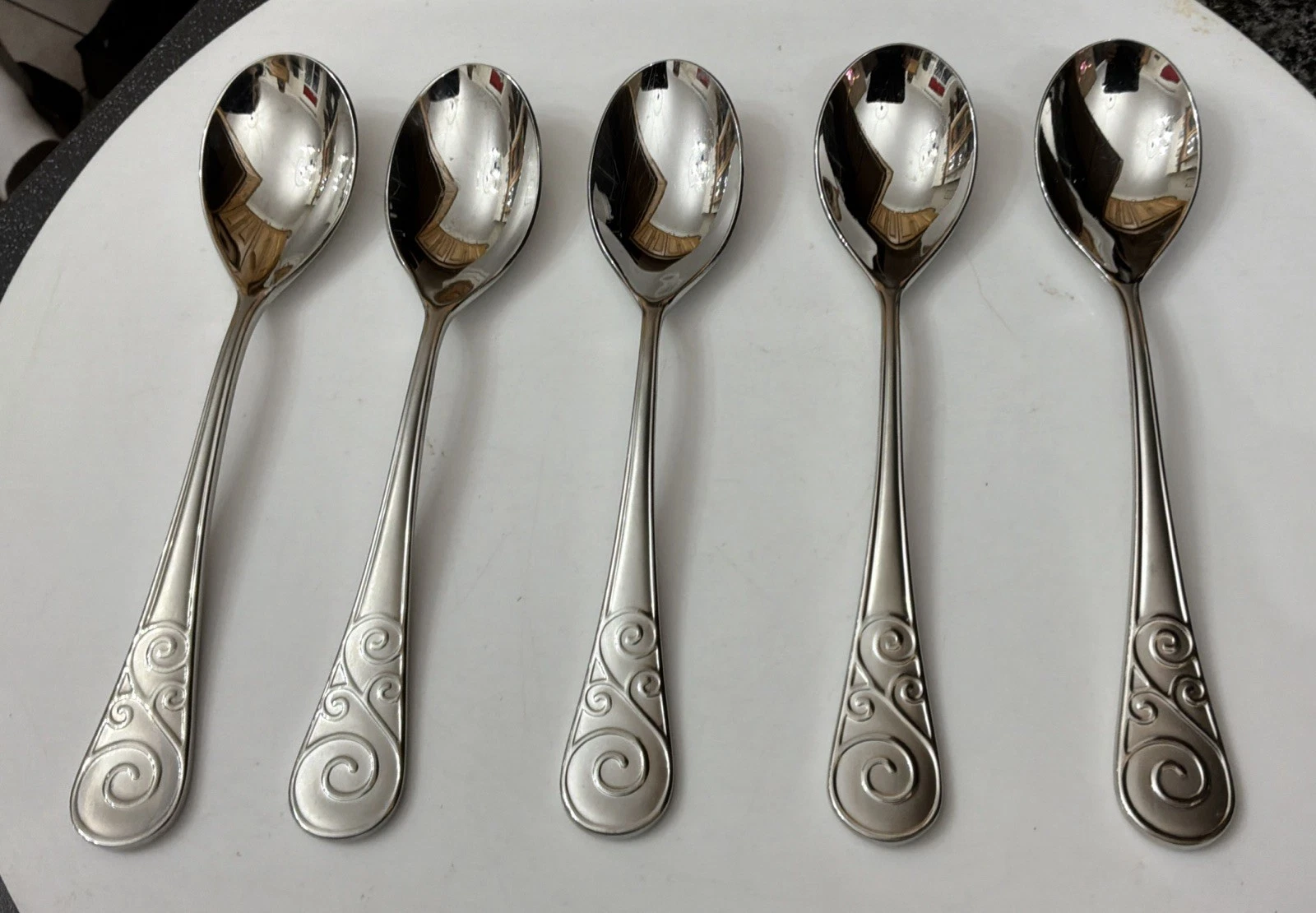 Wedgwood 21.5cm Swirl Patt Stainless Steel 18/10 Dessert Serving Spoons Cutlery