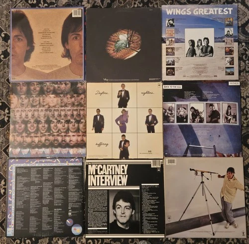 Paul McCartney & The Wings Vintage Vinyl LOT of 10 LP Tug Of War, McCartney II