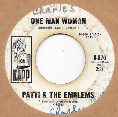 #ad PATTI amp; THE EMBLEMS One Man Woman on Kapp northern soul PROMO 45 HEAR $10.00
