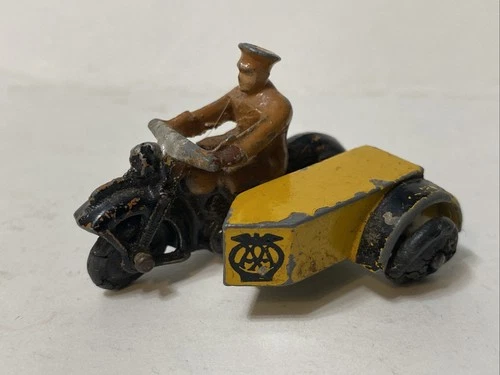 Vintage Dinky AA Motorcycle Patrol With Side Car 44B