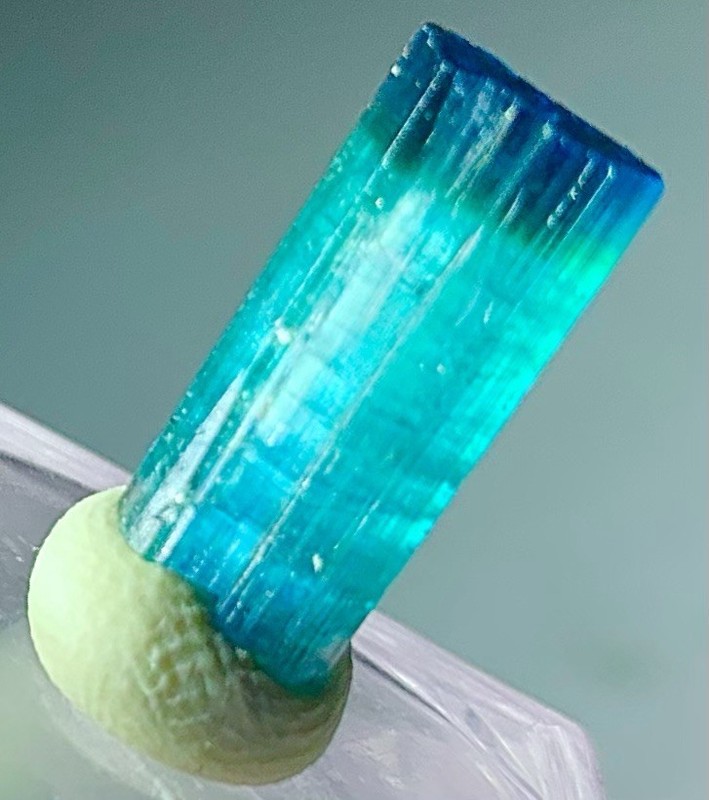 Wow Must Have! Blue Cap Tourmaline Crystal Natural Raw Specimen Untreated Gift