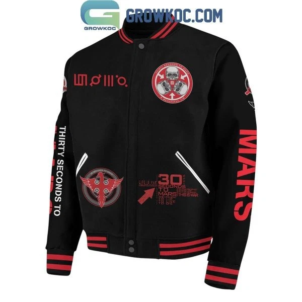 Thirty Seconds To Mars Bury Me Bury Me Baseball Jacket