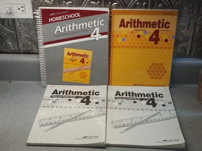 A Beka Book Homeschool Elementary 4th Grade Arithmetic 4 Curriculum Set. V-Good